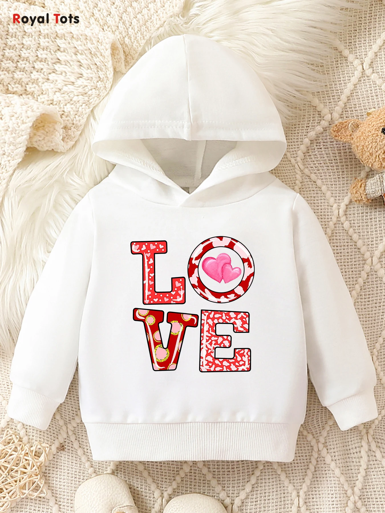 Autumn And Winter Baby Girl Round Neck Long Sleeved Casual Cute Cartoon Hoodie Suitable For Ages 1-2