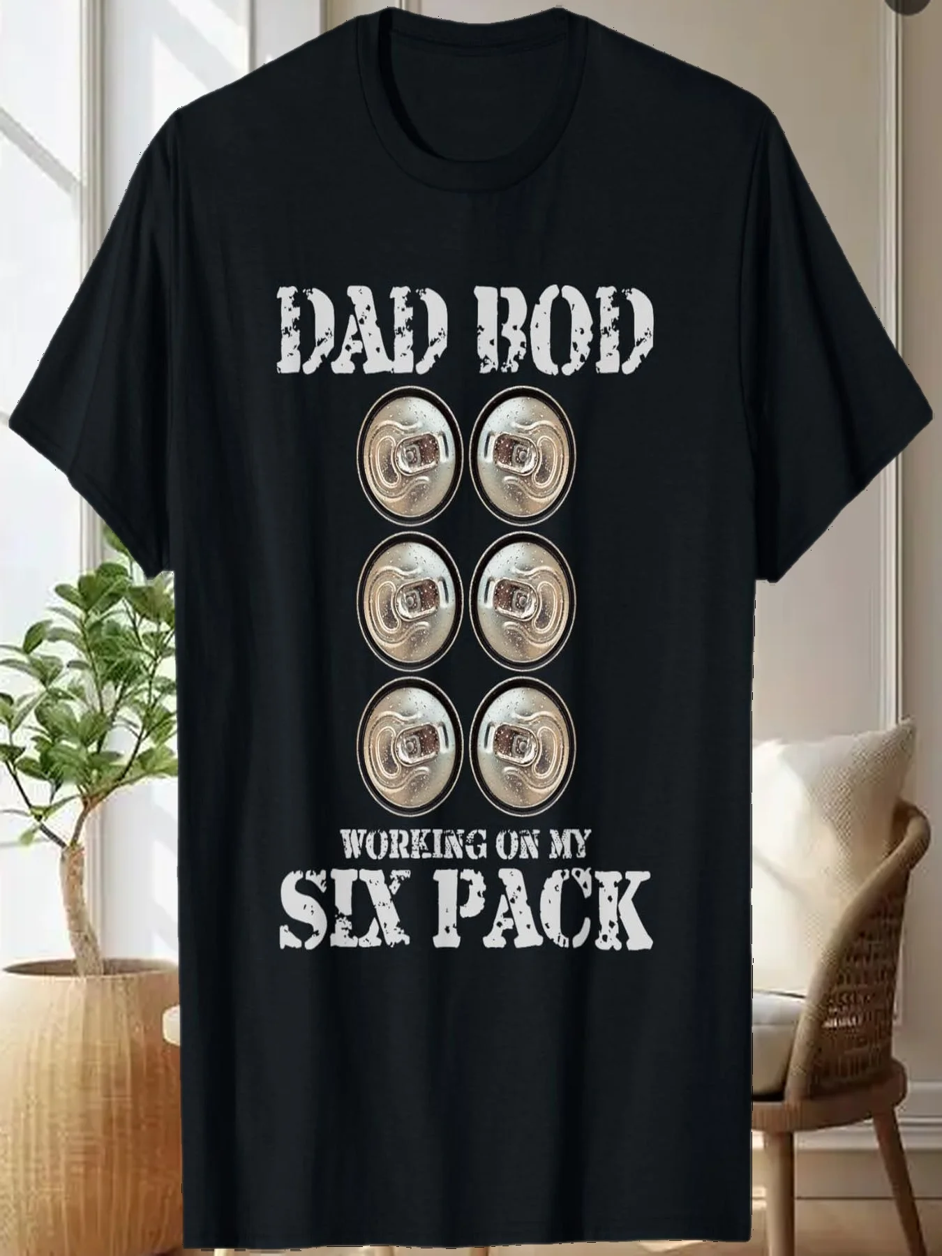 

Забавная футболка «Папа Bod Working On My Six Pack» на день отца с пивом