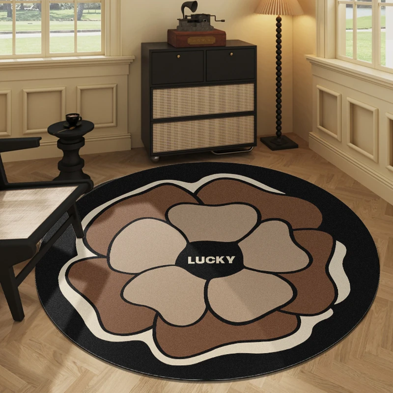 

Premium Soft Diatom Mud Round Living Room Floor Mat Bedroom Computer Chair Carpet Office Study Swivel Chair Mat