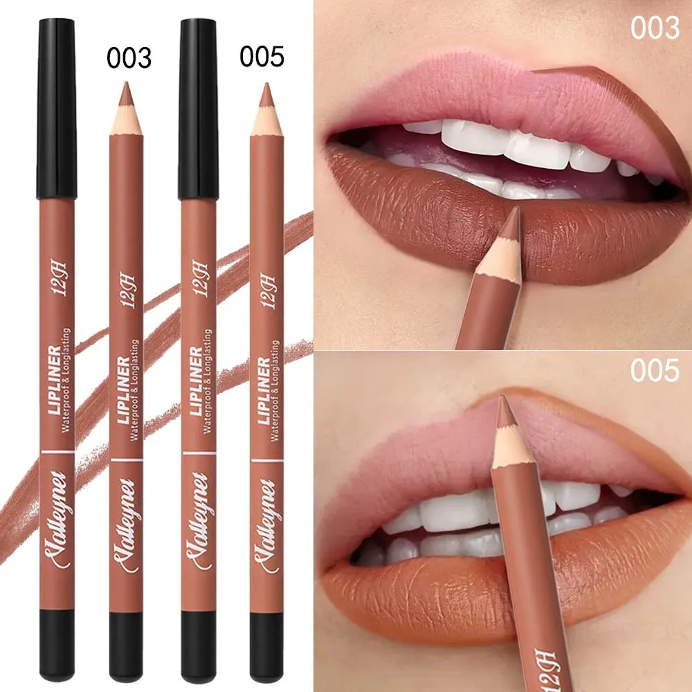 2 szt./zestaw Matowych Kredek do Ust Jedwabista, Długotrwała, Wodoodporna Pomadka w 2 Różnych Popularnych Kolorach do Codziennego Makijażu Ust.
