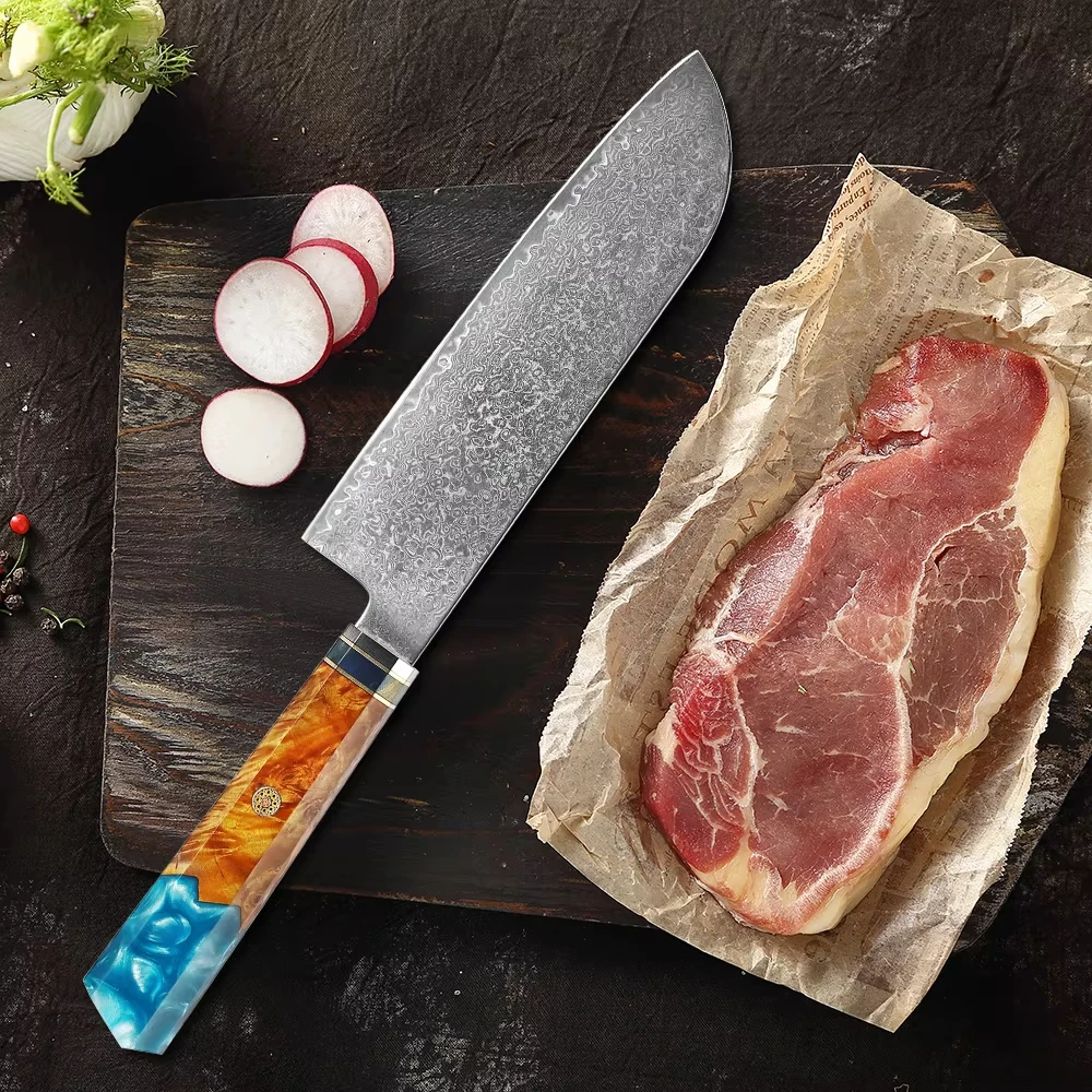

XITUO 7-Inch Japanese Santoku Knife - VG-10 Damascus Steel Chef Knife Ultra Sharp Kitchen Knife for Professional & Home Use