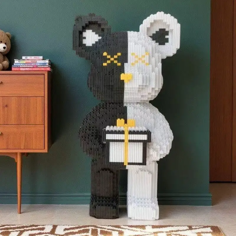 

3036-Piece Gift Box Bear Building Block Set, Game Party Activity Assembly Blocks, Creative Interactive Assembly Blocks for Adults