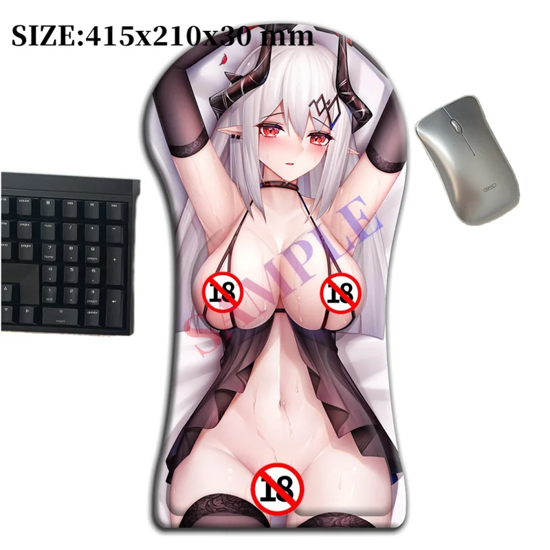 

415mm Arknights mudrock 3D Whole Body Mouse Pad Large Arm Wrist Rest Anime Gamer Sexy Oppai Gaming Pad desk mat