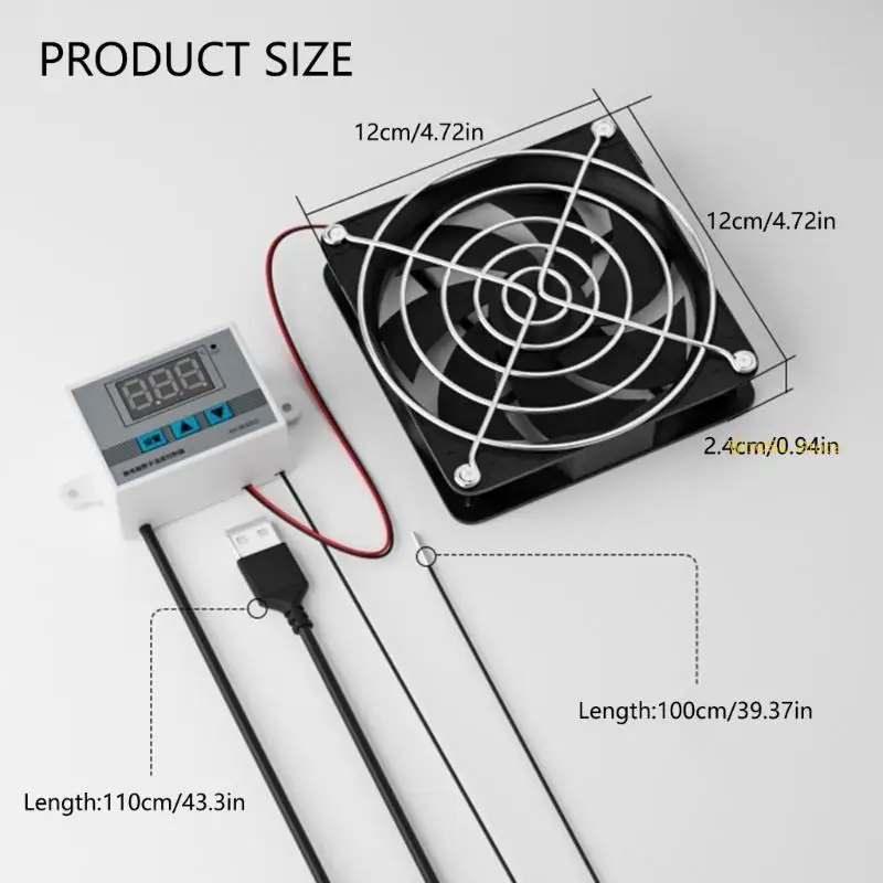 120 -mm -USB betriebene ruhige Kühlventilatoren mit Thermostatsteuerung für eine effiziente Kühlung in -Schränken HX5E
