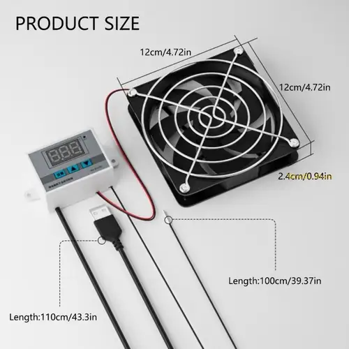 Imagen 1 del producto Ventiladores enfriamiento USB 120 mm con control termostato para enfriamiento eficiente en los gabinetes