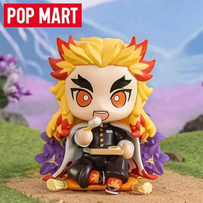 Pop Mart Demon Slayer – série de fleurs de naissance, boîte mystère, jouets, boîte aveugle, sac de devinettes, poupée, figurines d'anime mignonnes, ornements, Collection de cadeaux