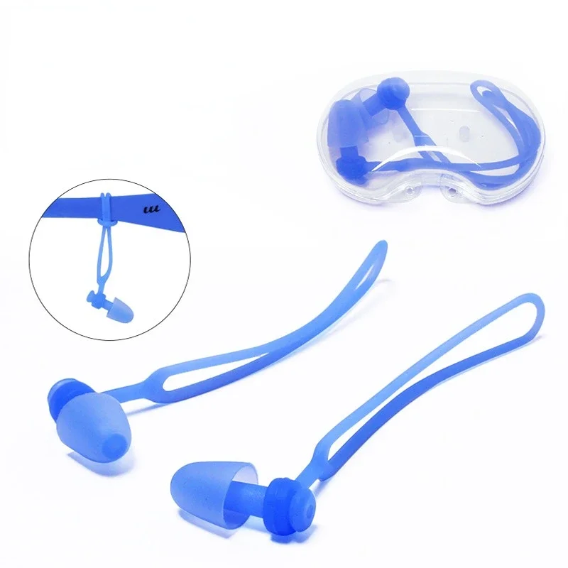 Swimming Earplugs Waterproof Nose Clip Prevent Water Noise Reduction Protection Ear Plug Soft Silicone Swim Dive Supplies