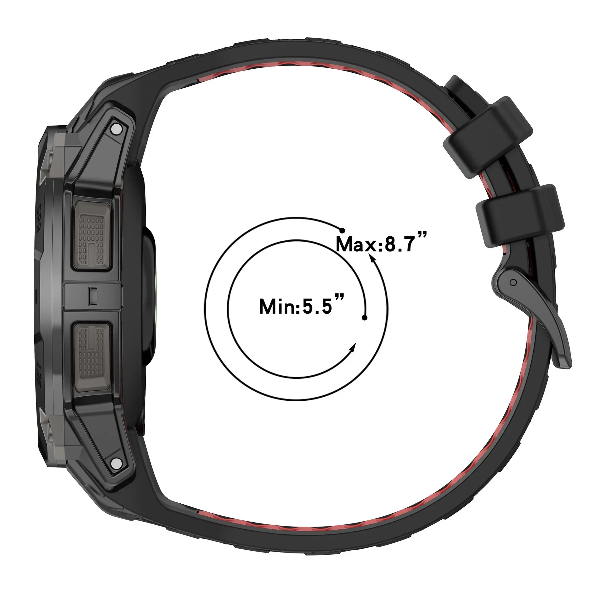 Two-tone Silicone Strap For Garmin Instinct 3 50mm 45mm Official Comfortable Bracelet band For Garmin Instinct 3 45mm 50mm belt
