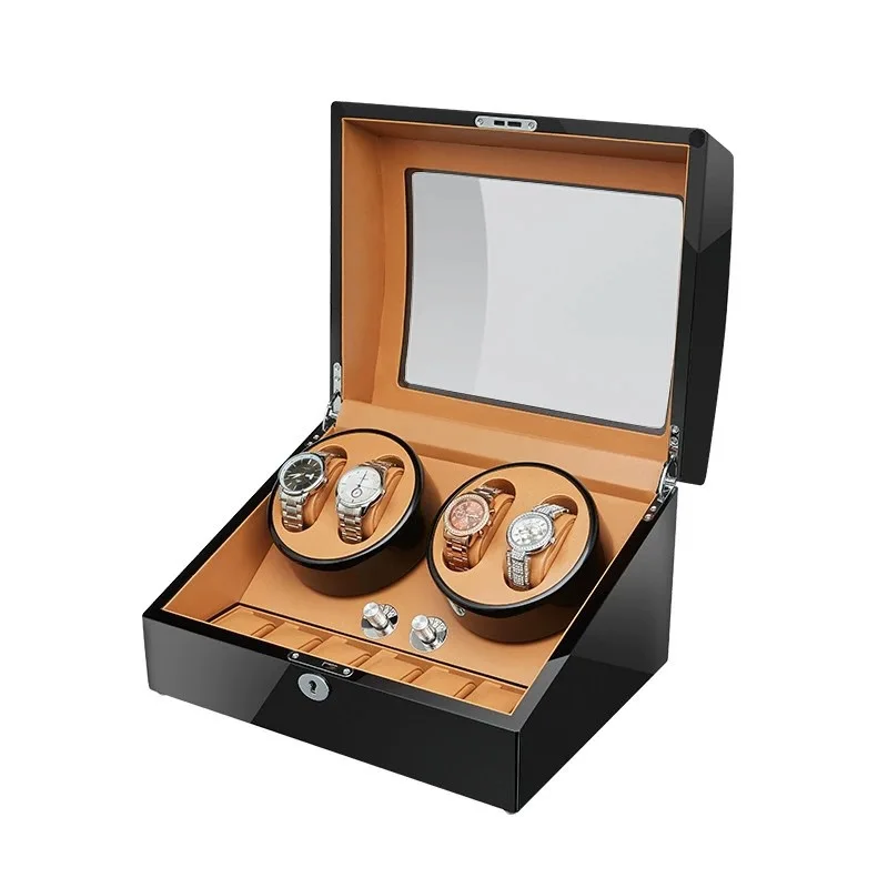 

Double Watch Winder for Automatic Watches Automatic Watch Winder Leather Box 2 Slots Watch Winder for Men with Quiet Motor