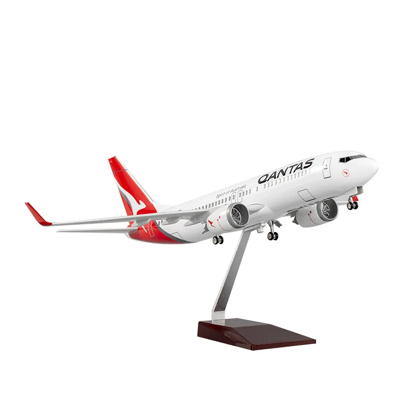 Diecast Resin Airplane A380 B747 B737 B787 Qantas Airways Model With LED & Stand Display for Adults Toys Gift