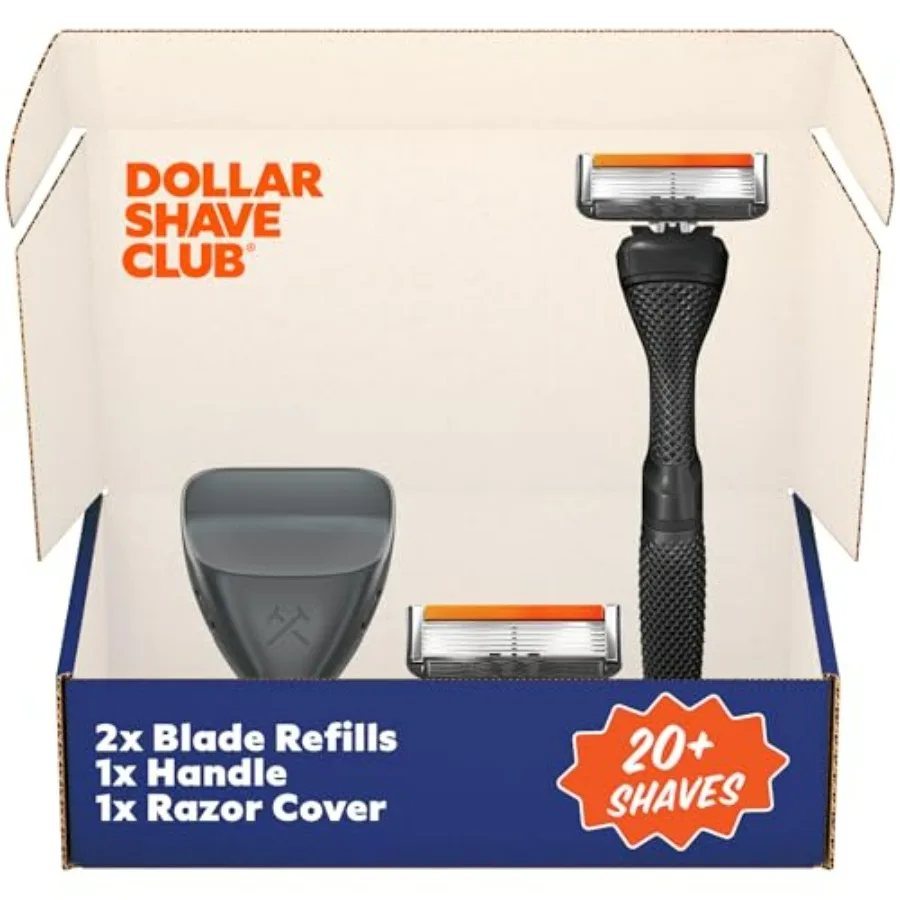 

The Guest Pass Shave Set 2 Extra Close Refill Cartridges, 1 Handle,1 Razor Cover