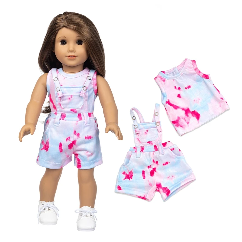 18 Inch Girls Doll Clothes Jeans Pants White Shirt Baby Doll Outfit Clothing