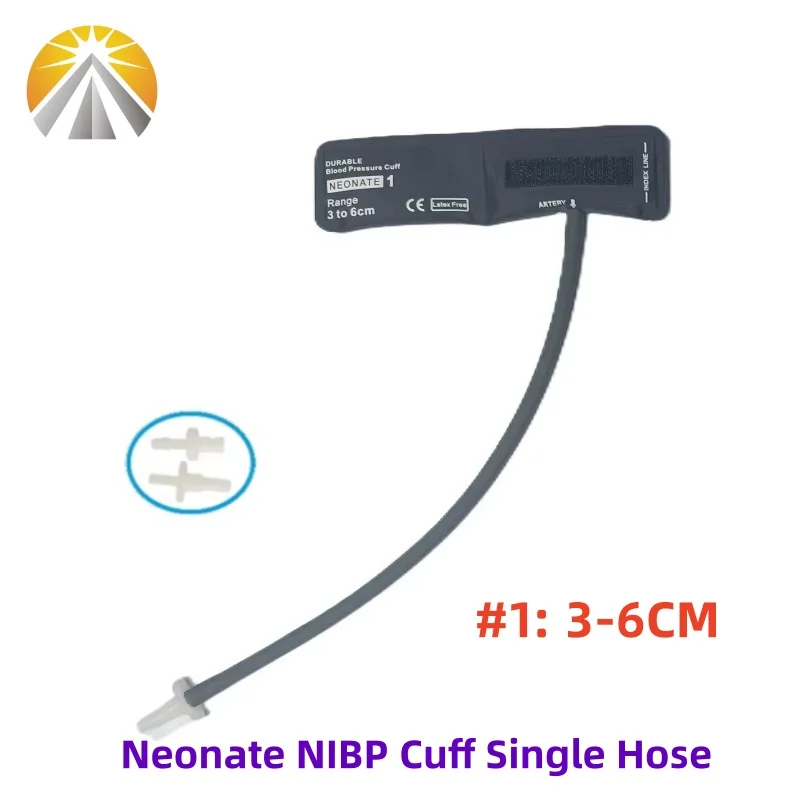All Sizes Neo 1 to Neo 5 Reusable Noninvasive Blood Pressure NIBP Cuff With Single Tube One Hose For Neonate Patient Monitors