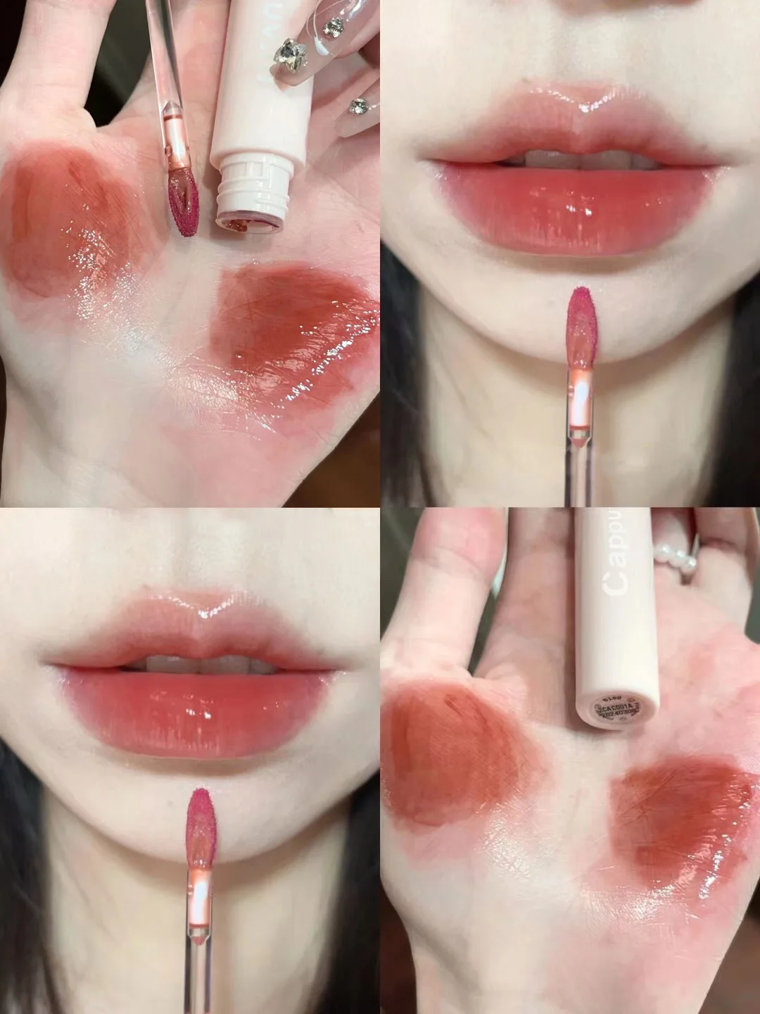 Juego de brillo de labios hidratante de gelatina de cristal, lápiz labial Sexy, taza antiadherente, tinte de labios impermeable, Cosméticos de larga duración