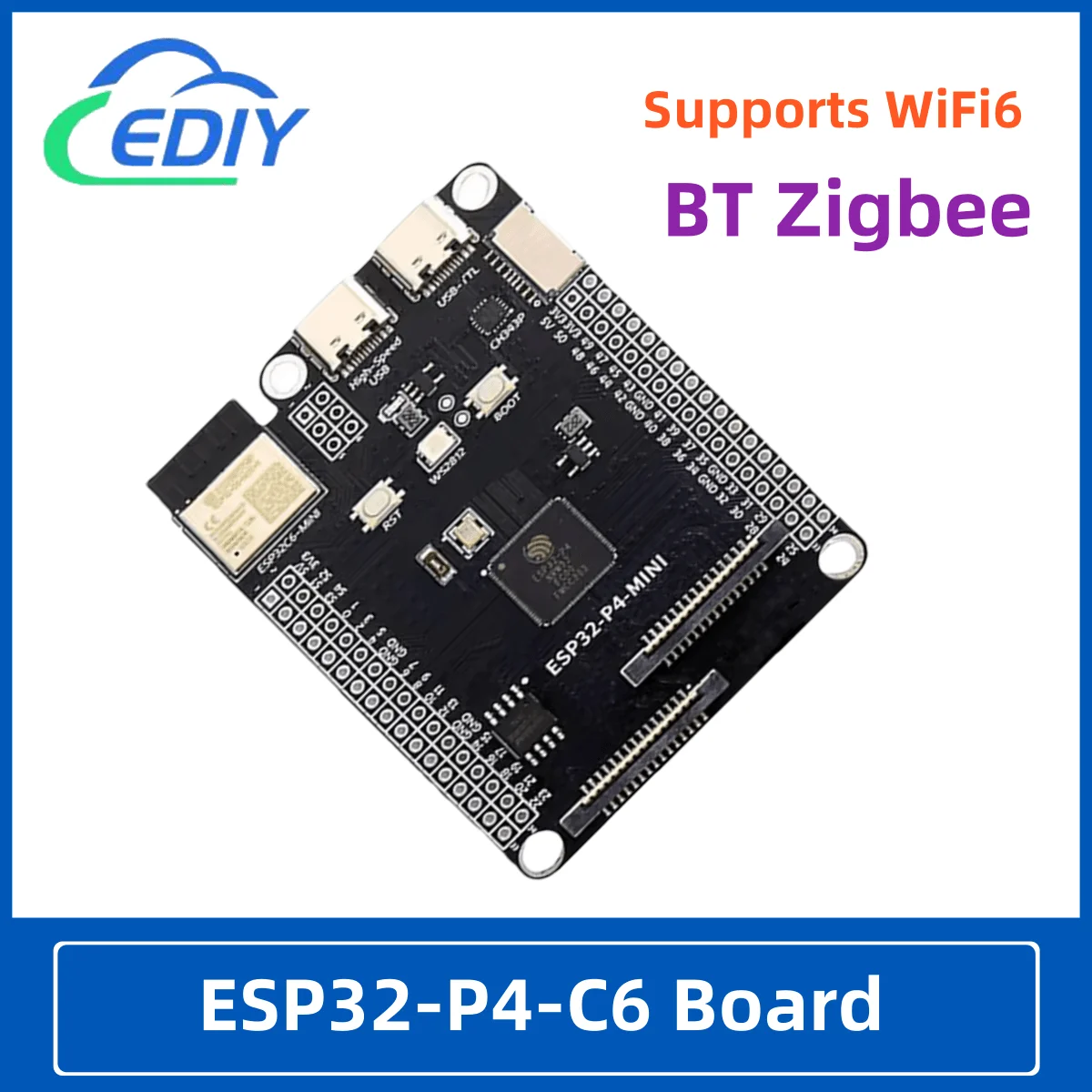 

Плата разработки ESP32-P4-MINI включает в себя мини-поддержку ESP32-C6 Wi-Fi6 BT Zigbee.