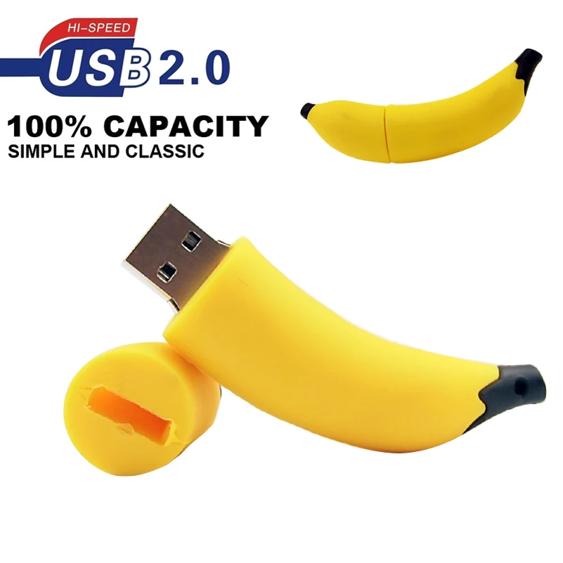 

Fruit USB Flash Drive 64GB Cartoon Food Pen Drive 32GB Memory Stick Banana Pendrive Creative Gift