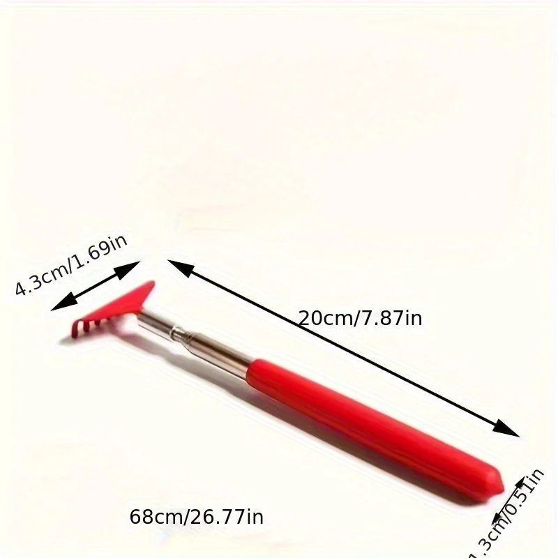 New Soft Grip Telescopic Extendable Back Scratcher Metal Pocket Sized Handy Itch Relief Tool Household Wholesale Supplies
