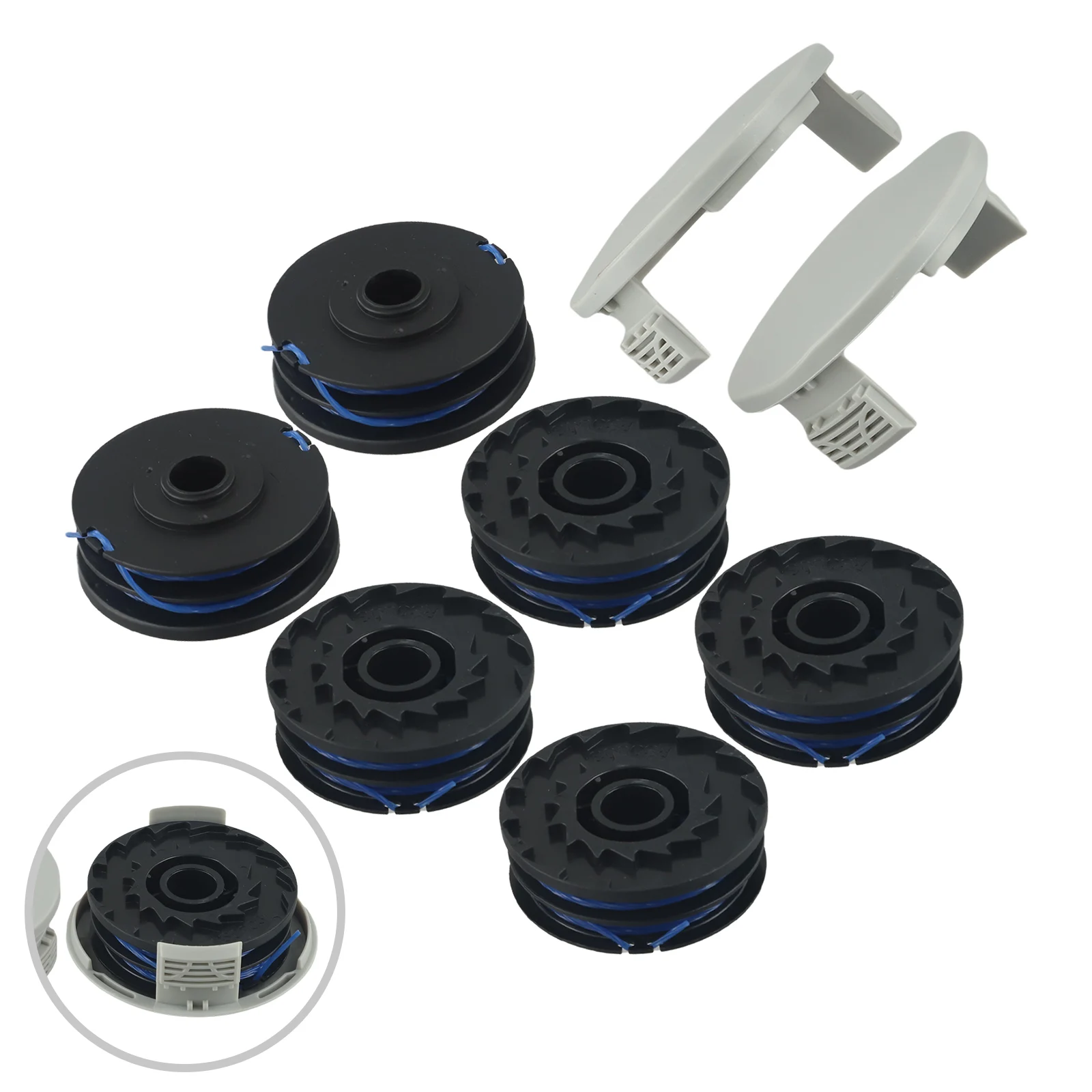 Чехлы для триммера, катушка триммера для RAC123, сменная катушка, триммер, черный нейлон, наружное силовое оборудование RLT4027 RLT4125