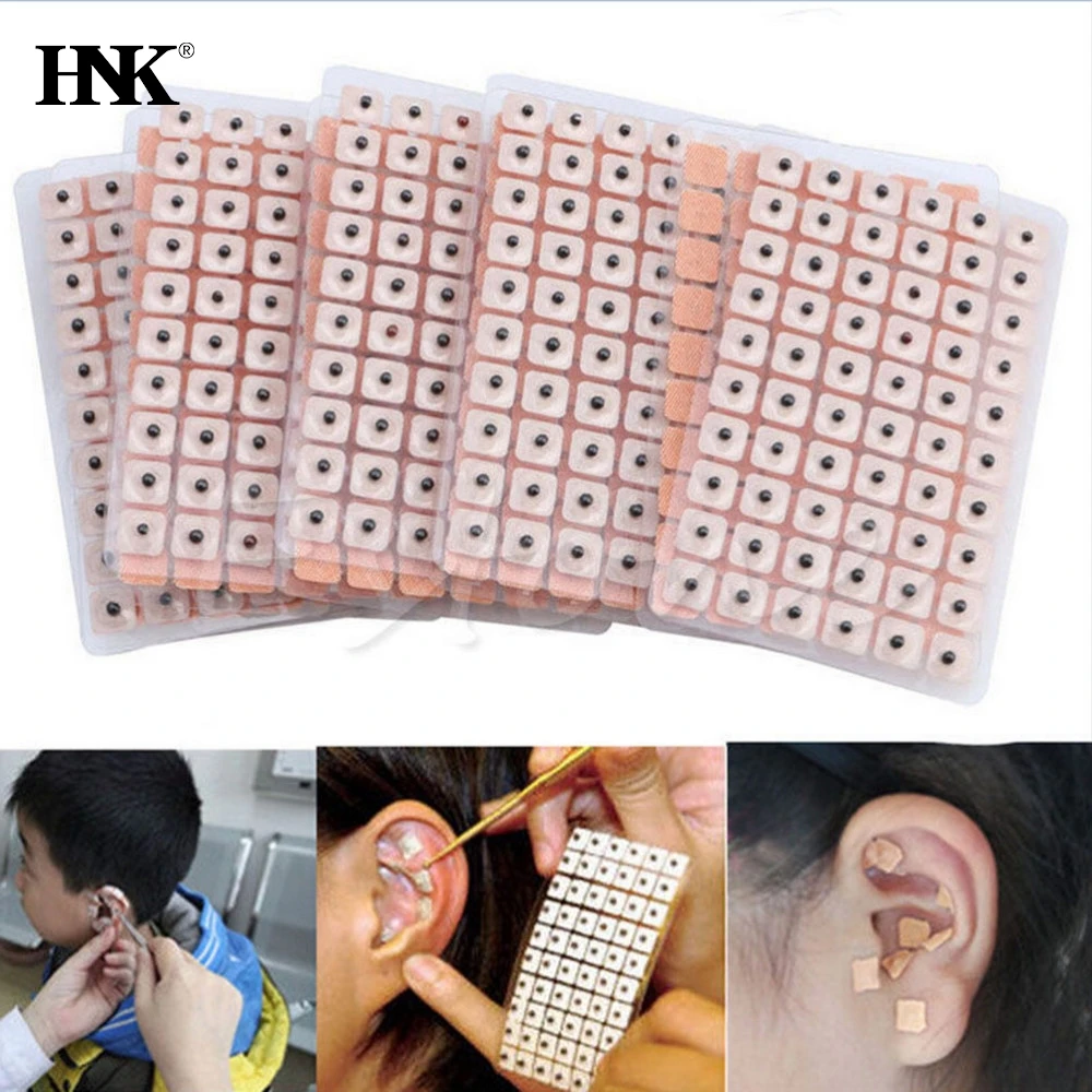 

100/600Pc Disposable Ear Press Seed Medical Acupuncture Vaccaria Plaster Bean Ears Stickers Acupoint Massage Ear Massage Sticker