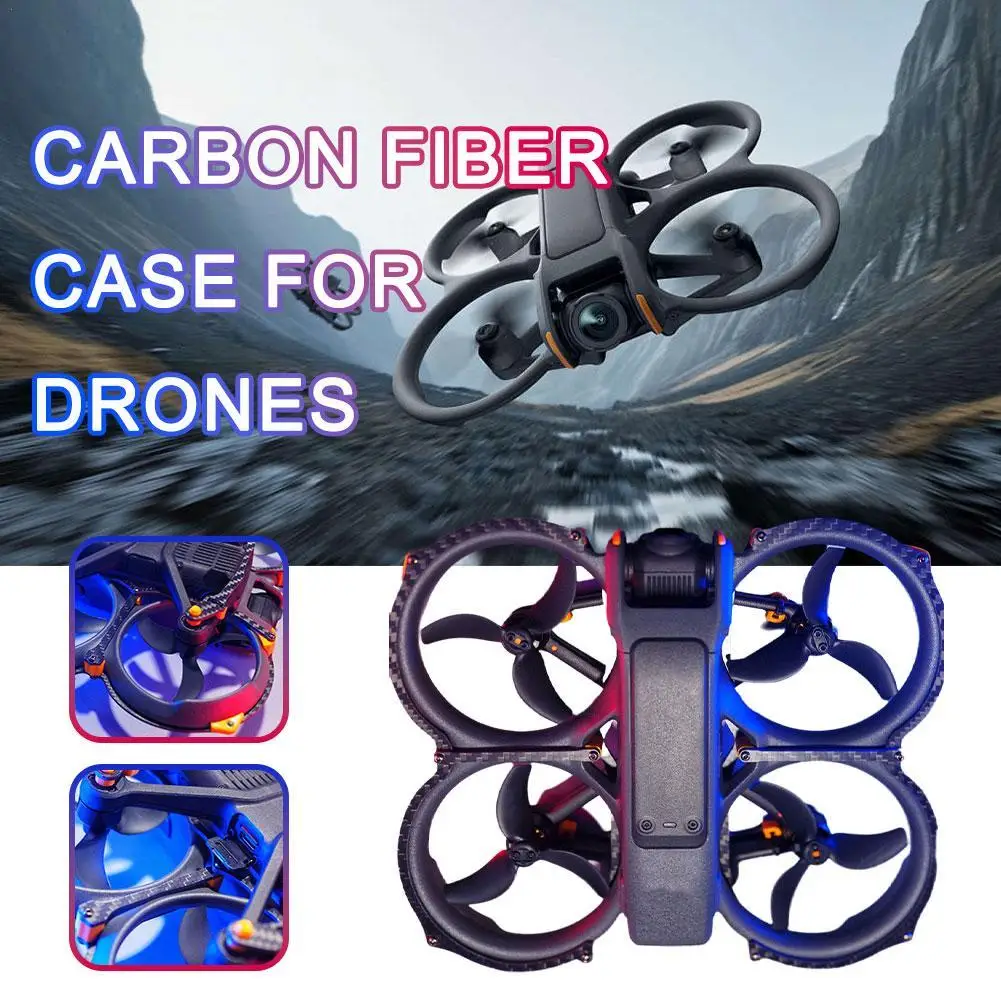 Drone Carbon Fiber Protective Cover For Dji Avata 2 Drone Propeller Guard Anti-Collision Impact Protectors For Dji Avata 2 Drone