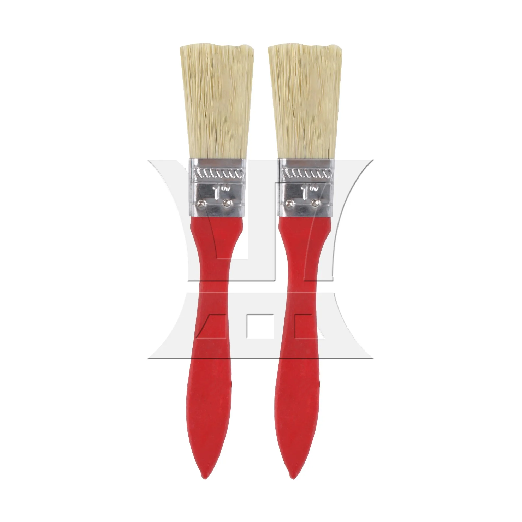 Кисти для краски с ручкой из красного дерева BQLZR, 2 шт., для украшения дома «сделай сам», 1 дюйм