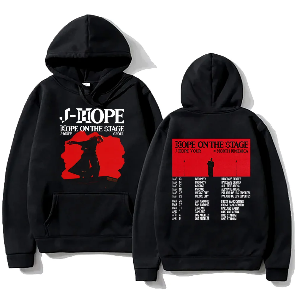 Kpop J-Hope New Hoodies J-Hope Hope on The Stage Tour 2025 Sweatshirts Unisex Casual Clothing Hip Hop Fashion Aesthetic Pullover