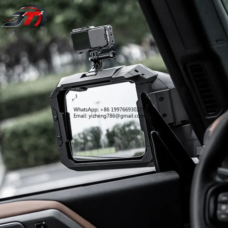 New style IRURI Side Mirror Covers, Direct Bolt-On Installation, Scratch Protection, Dovetail Slot With GoPro Mount For Ford Bro