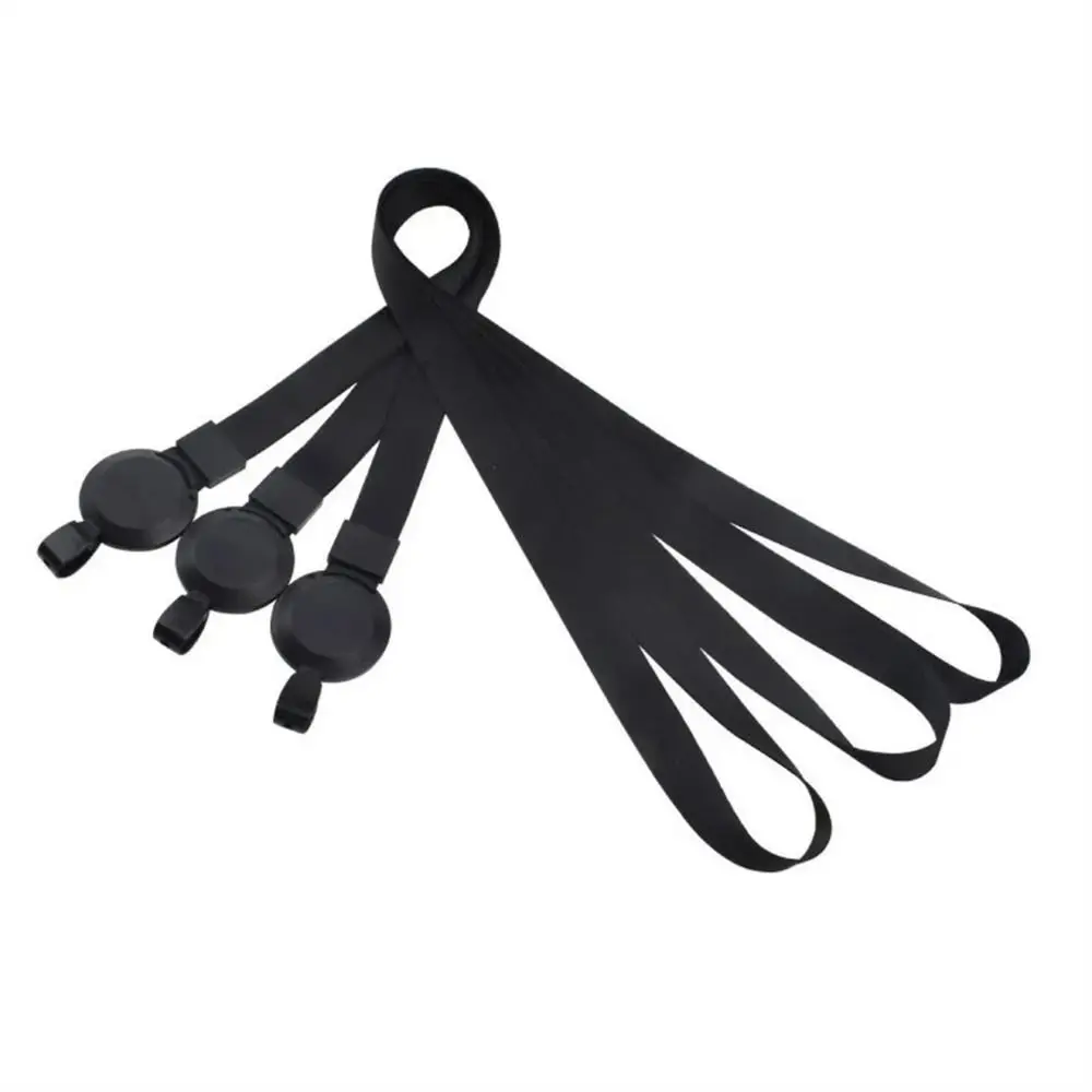 Black Retractable Badge Reel Business Card Name Card ID Card Holder Reel Clip Card Sleeve Working Card Cover Hospital