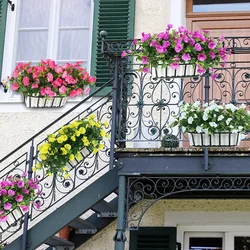 Artificial Petunia Flower Pots For Indoor Flowers Decorative Home Party Garden Decoration Fake Plants Decor For The Balcony