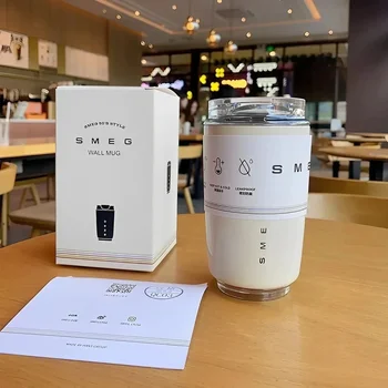 스테인레스 스틸 SMEG 물병, 절연 물병, 보온병, 음료병, 커피 컵, 여행 머그잔, 350ml 