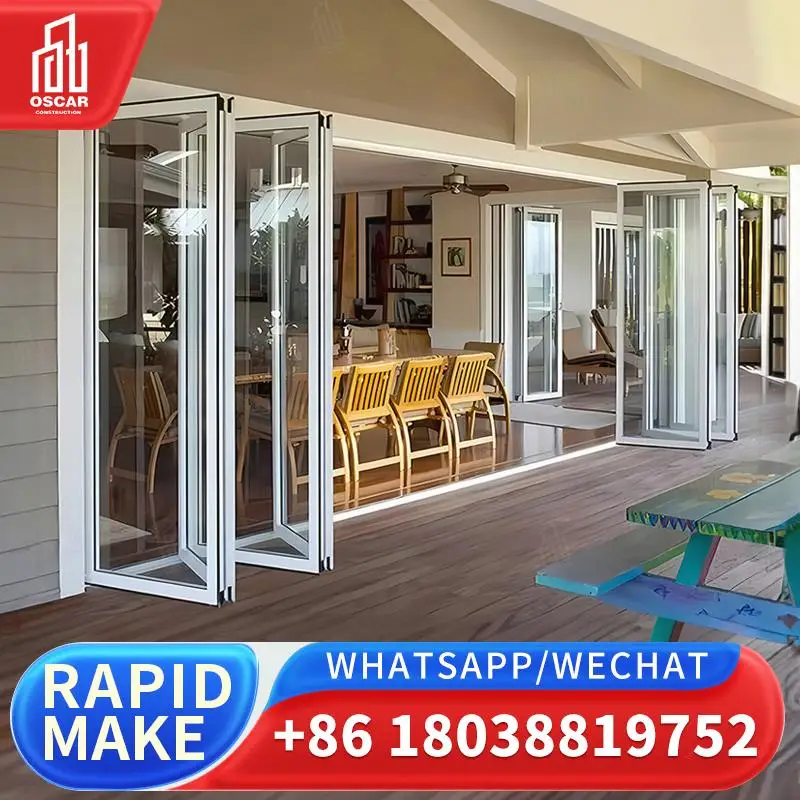 

Customizable Aluminum Accordion Door Ideal for Commercial Spaces in Europe Factory Direct Sale Aluminum Folding Door