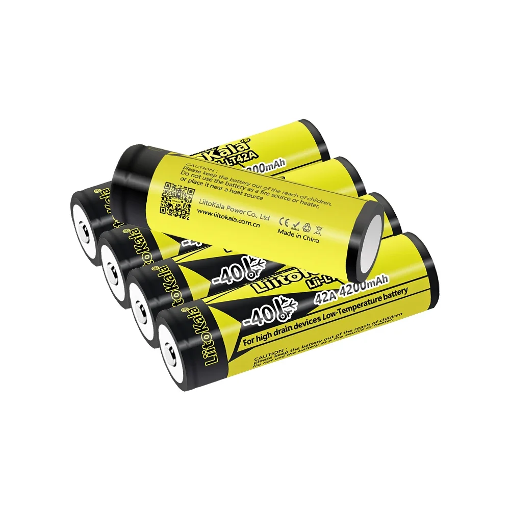 1-26PCS LiitoKala LT42A-JT 21700 4200mah 3.7V Rechargeable Battery 45A High Power Discharge for -40° Low-temperature battery