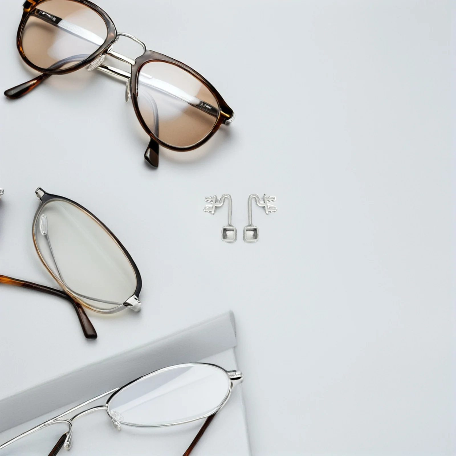 

1 Pair Eyeglass Nose Pad Arms Replacement Durable Nickel-Free Support Frame Nonslip For Glasses Repair Parts Optical Supplies