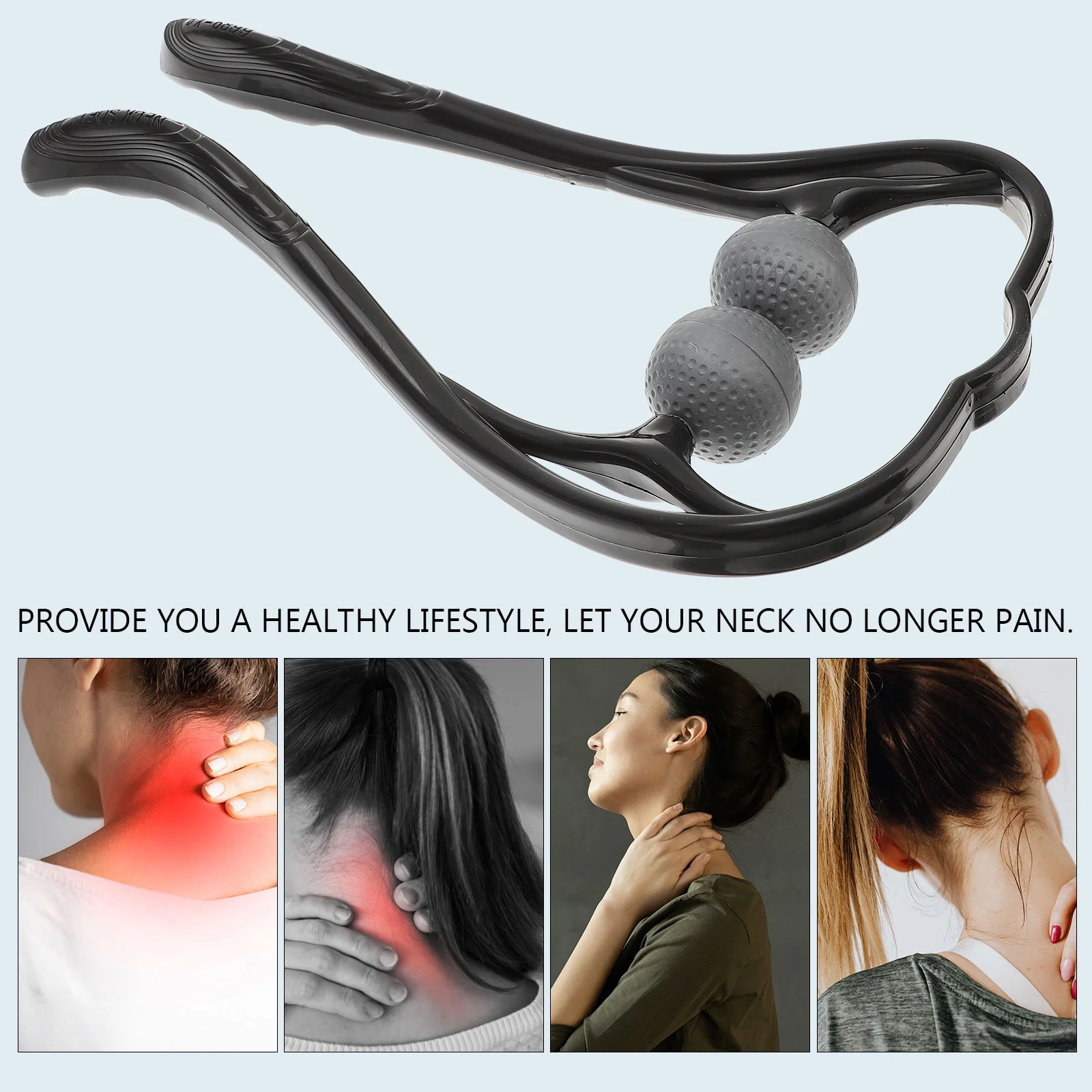 

Massage Clipper Premium Durable Ergonomic Portable Neck Pain Relief Massager For Cervical Vertebra Handheld Manual Neck