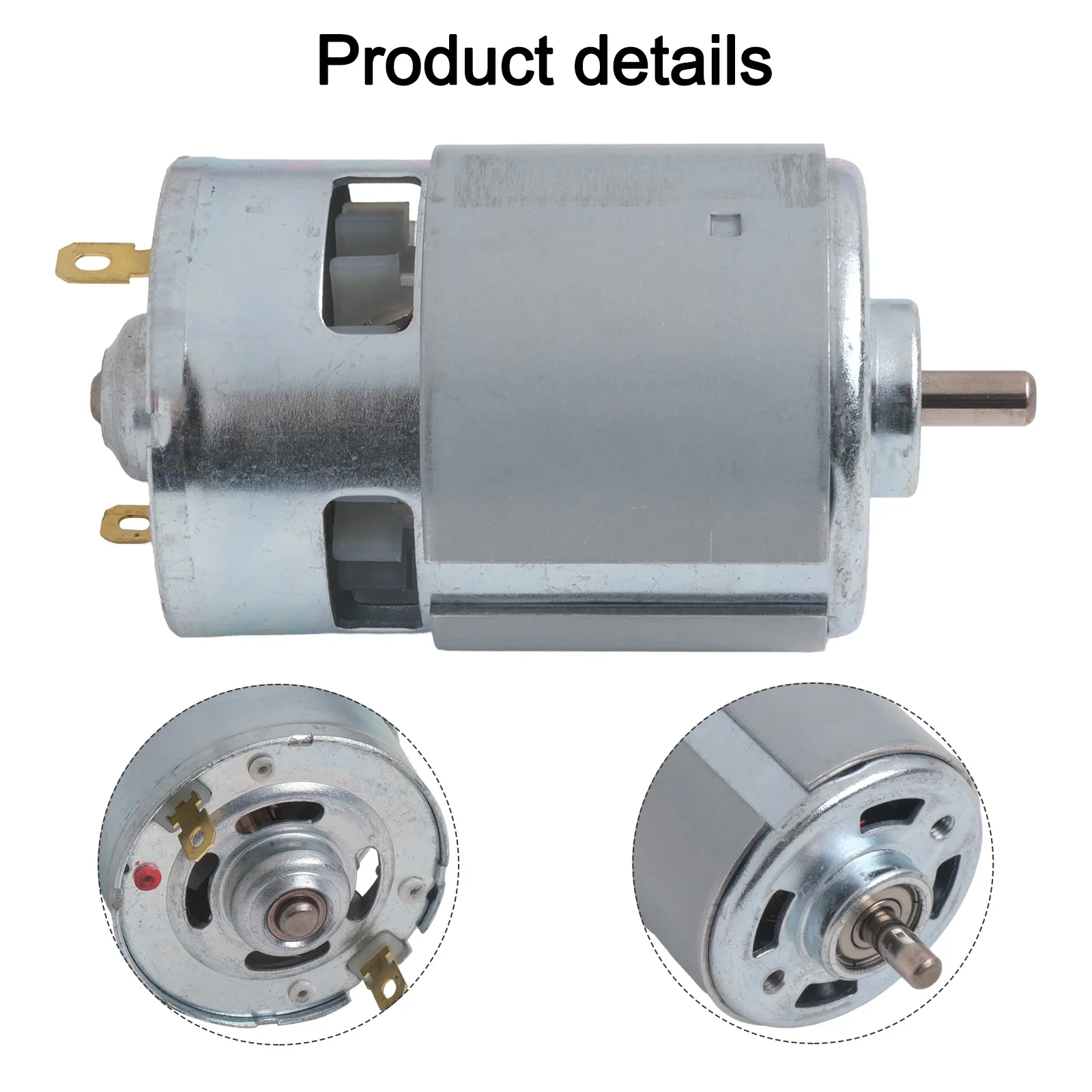 

Car Washer Motor 21V RS755 Motor Unused Item Brand New High Efficiency Lightweight Design Metal Material Silver Color
