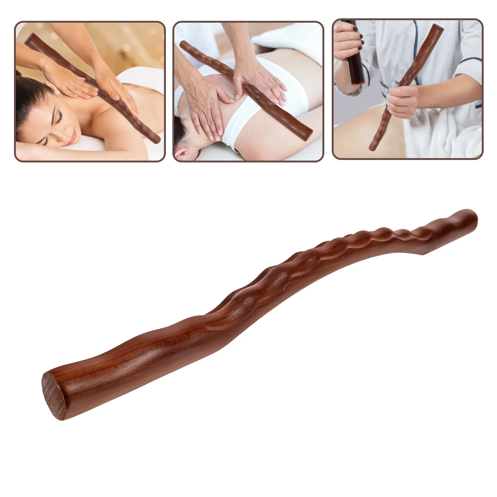 

Карбонизированная массажная палочка, деревянный массажер для тела, инструмент для расслабления мышц спины, портативная ручная массажная палочка для путешествий домой