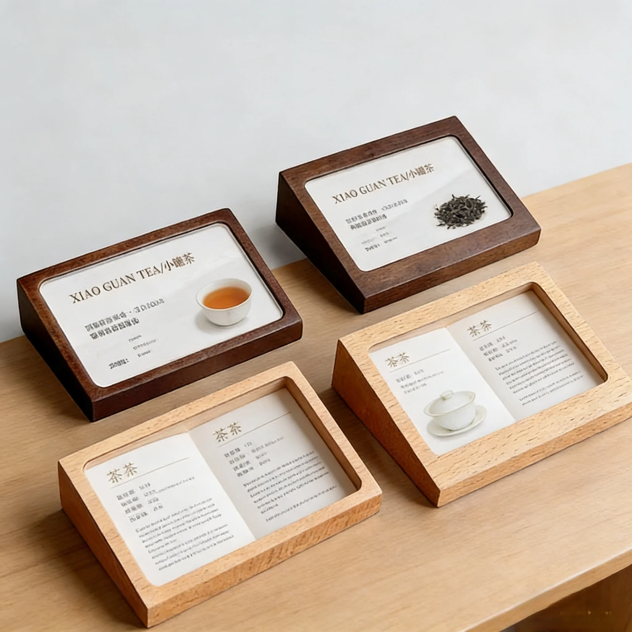 4 Pieces 90x54mm Slanted Small Desktop Price Label Card Holder Tabletop Restaurant Acrylic Menu Sign Holder Display Stand