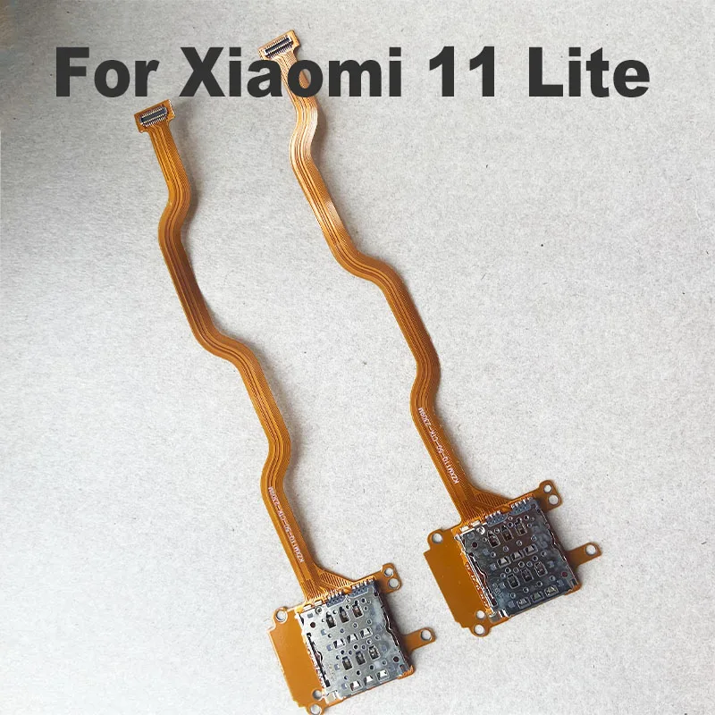 For Xiaomi 11 Lite Sim Card Reader Socket Flex Cable MI 11 Lite Motherboard Flex Cable Smartphone Replacement Parts 4G 5G