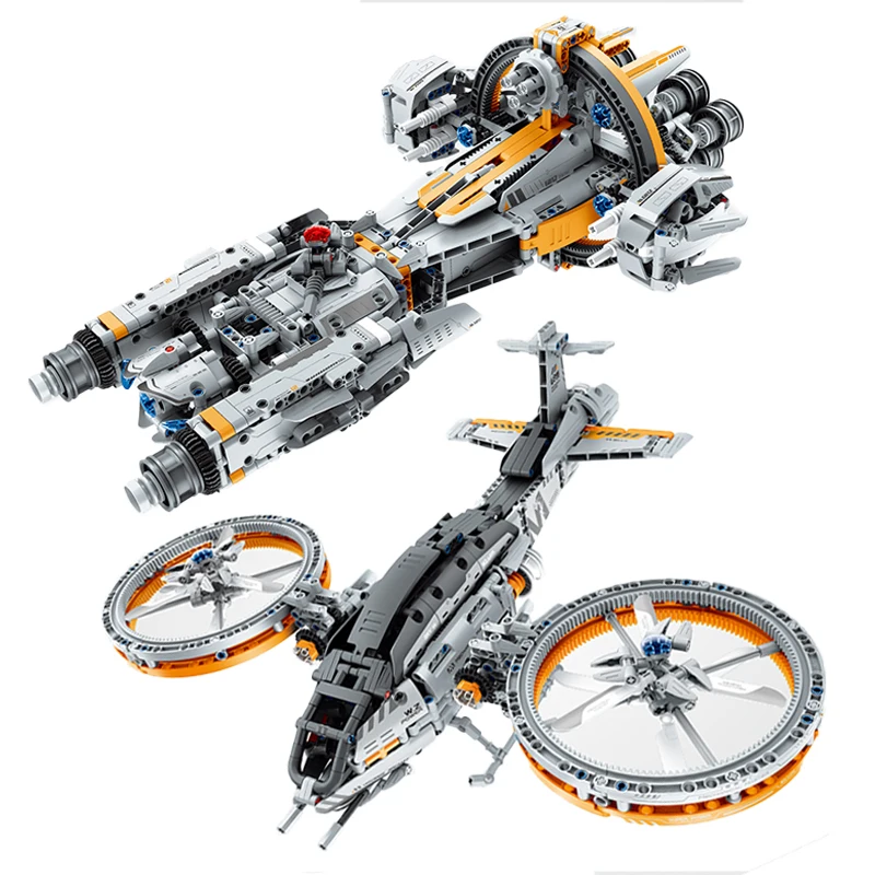 Hohe-Tech Raumschiff Starship Kampf Flugzeug Baustein MOC Starfighter Ziegel Pädagogisches Spielzeug Für Kinder Weihnachten Geschenke