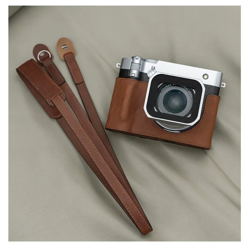Geniune Real Leather Camera Case Half Bag Body for Fujifilm GFX100RF Body Protective Camera Battery Openning Half Body Cover