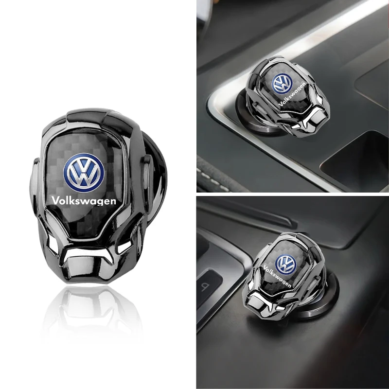 Car One-Click Start Button Cover Decoration Sticker Protection Cover For Volkswagen MK6 5 4 7 Golf-4 5 6 7 Passat Ibiza Leon FR