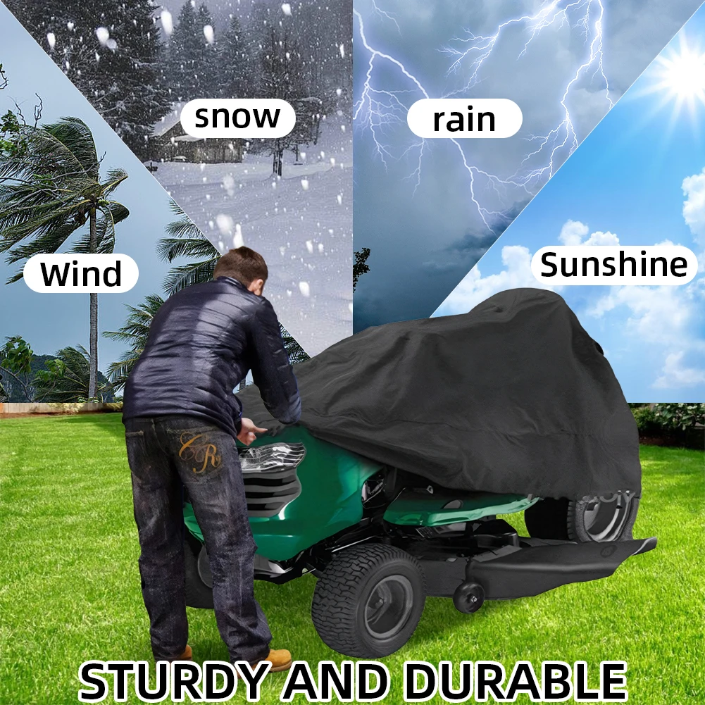 

Waterproof Lawn Mower Cover Outdoor Protective Cover 210D Oxford Cloth Snow Blower Dust Cover Waterproof Outdoor Furniture Cover