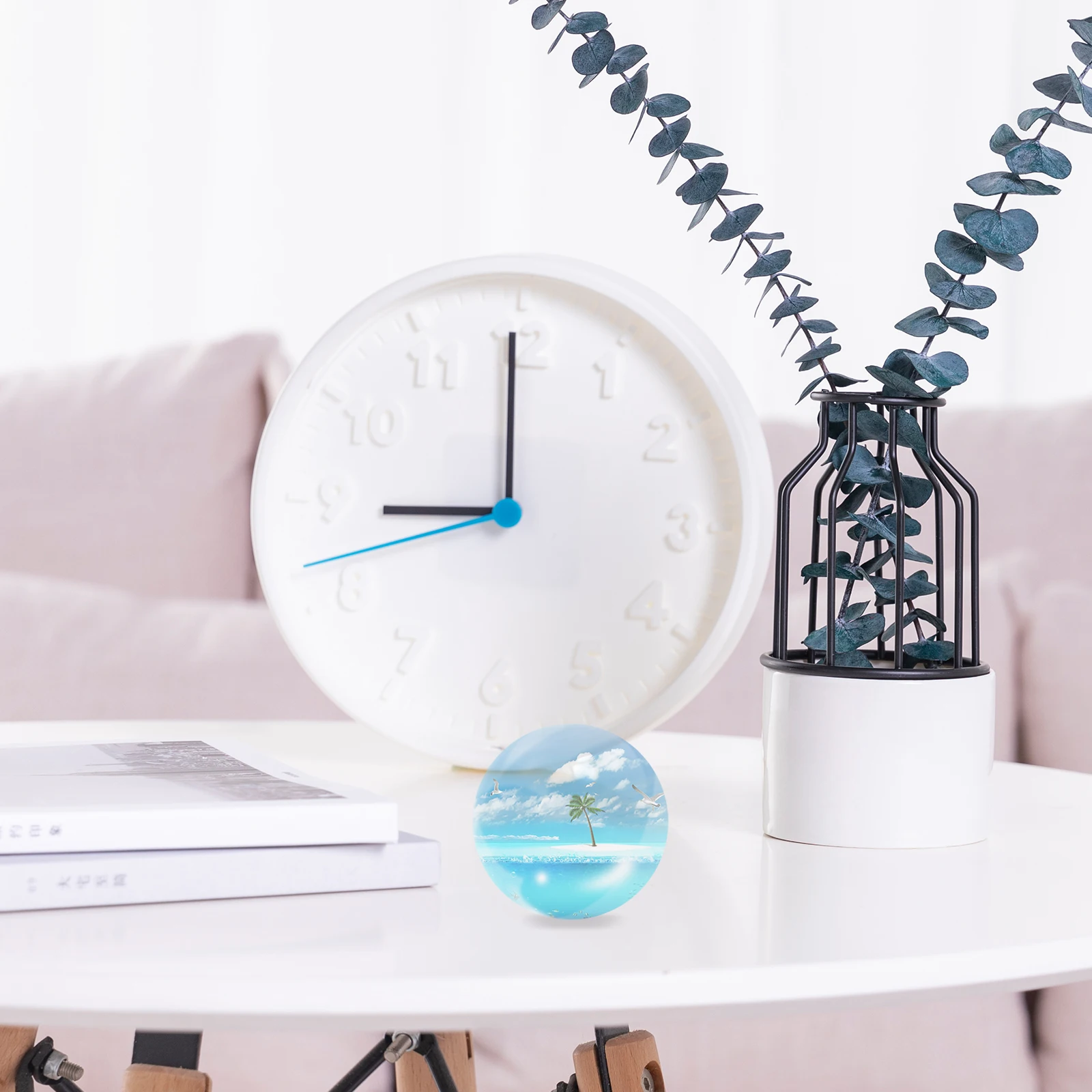 

5 Cm Home Decoration Photography Props Feng Shui Ball White Crystal Decorate Clear Display