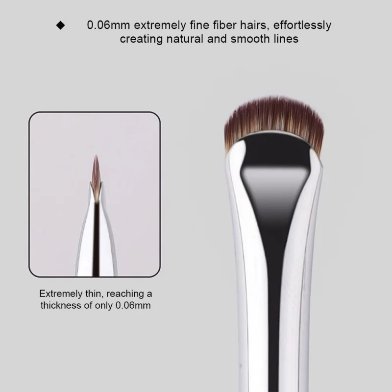 1/2 szt. Pędzel do eyelinera w kształcie półksiężyca, precyzyjny pędzel do makijażu eyelinera, narzędzie do makijażu powiek, pędzel do eyelinera z ostrym, półokrągłym ostrzem.