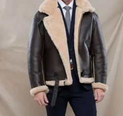 Men Plush fur jacket Integrated Fur Comfortable Thickening Warm Long Sleeved Solid Color Leisure Versatile New Zippered Jacket