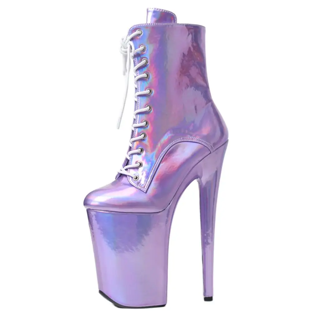 Women Ankle Boots 23CM Super High Heel Platform Stipper Fetish Pole Dance Shoes Custom Color