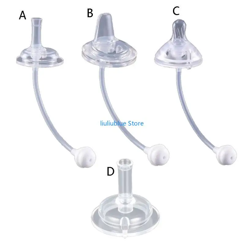 لينة سيليكون واسعة الفم مص فوهة تحويل للرأس ل واسعة الرقبة زجاجة رضاعة للأطفال شرب كوب القش 62CF #4