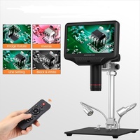 Andonstar AD407Pro 7 Inch 270X HDMI Digital Microscope for Coin PCB/SMD Soldering Repair Tools 3D Effect 12.5 inch Metal Stand