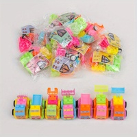 12Pcs Mini DIY Puzzle Building Block Cars Construction Vehicle Building Block Birthday Party Favors Back To School Gift Supplies