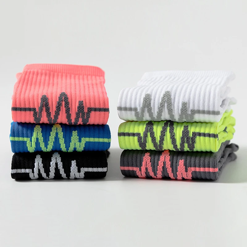 Summer Outdoor Sports Socks Marathon Running Crew Colorful Quick Dry Gym Fitness Training Thin Crew Socks for Men Women